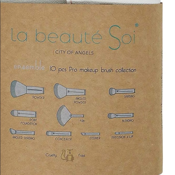la Beauté Soi Vegan Makeup Brushes with Travel Case - Picture 7 of 8